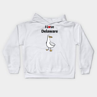 I Love Delaware Kids Hoodie